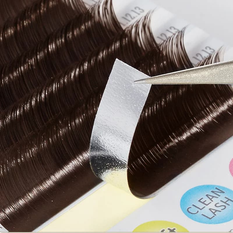 رموش صناعية بنية داكنة بتقنية المروحة السهلة C/D Curl 8-15 ملم