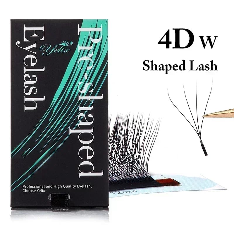رموش صناعية ناعمة طبيعية جاهزة بشكل W بحجم 3D-8D