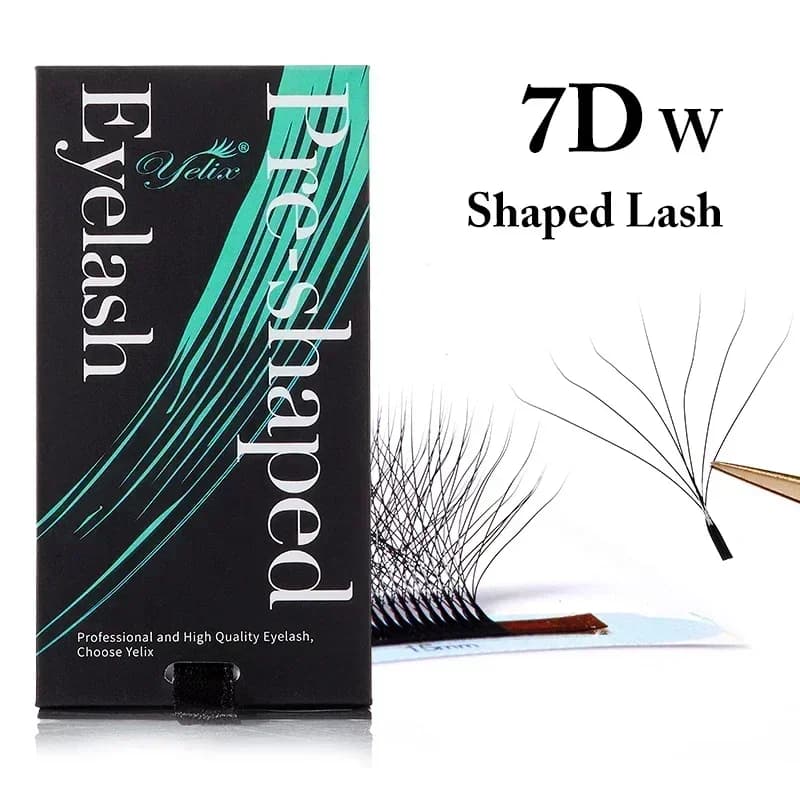 رموش صناعية ناعمة طبيعية جاهزة بشكل W بحجم 3D-8D