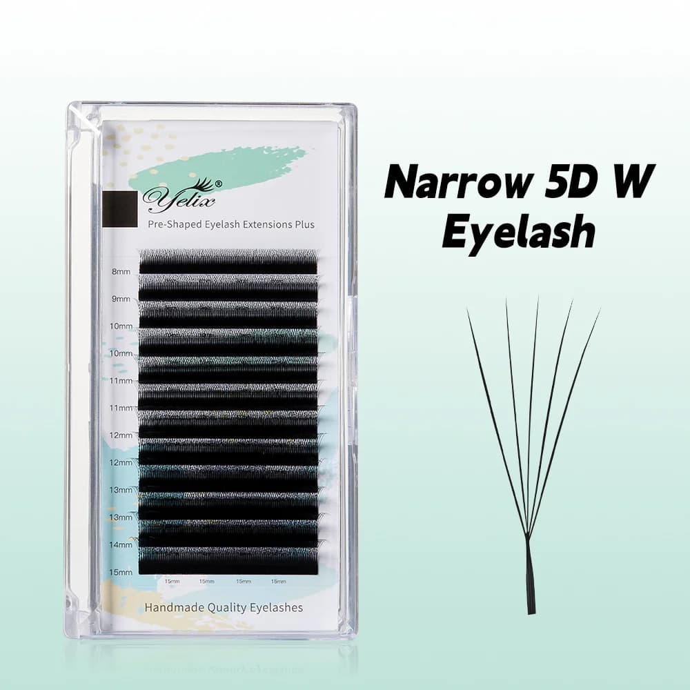 رموش حجم صغيرة بشكل مروحة ضيقة W/V بتقنية 3D/4D/5D