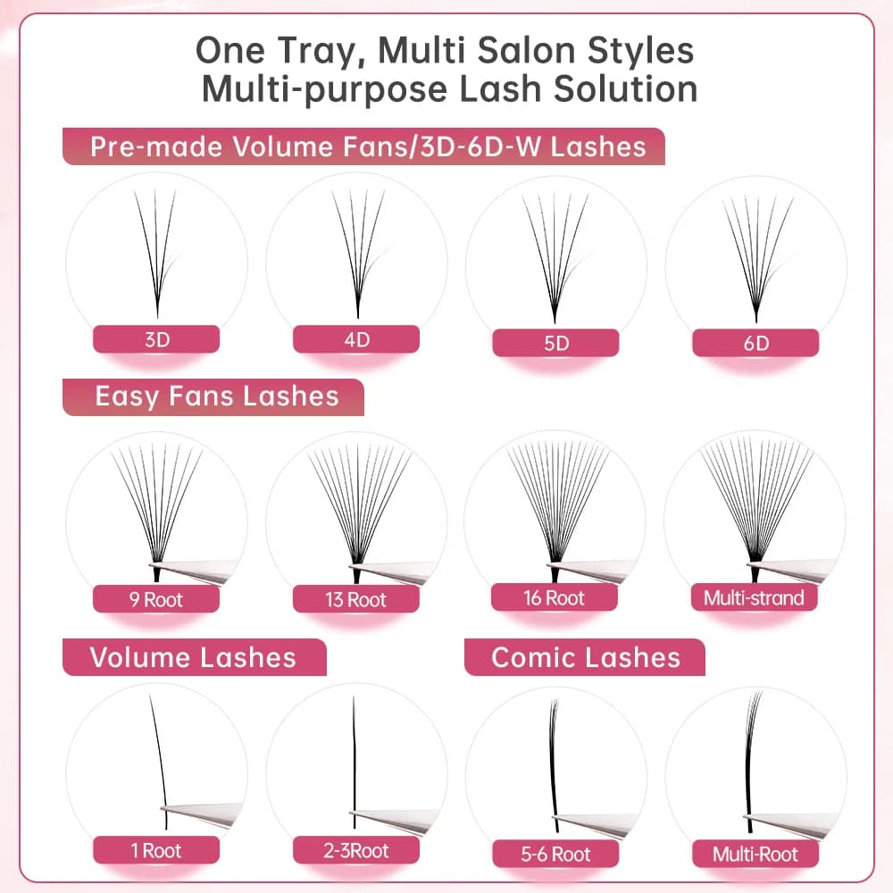رموش Easy Fanning Smart Bloom بأطوال مختلطة