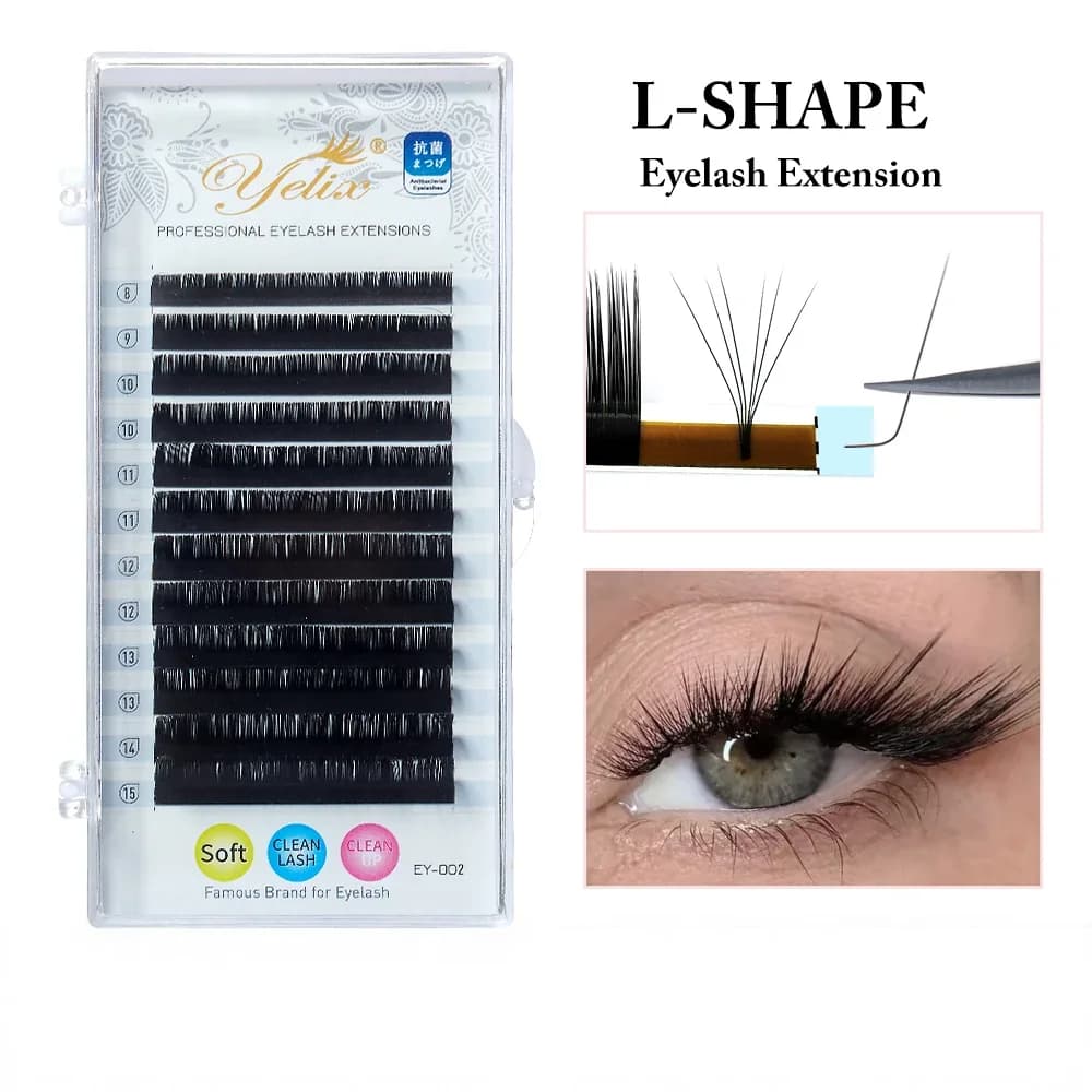 رموش حريرية فردية L Curl للتمديدات