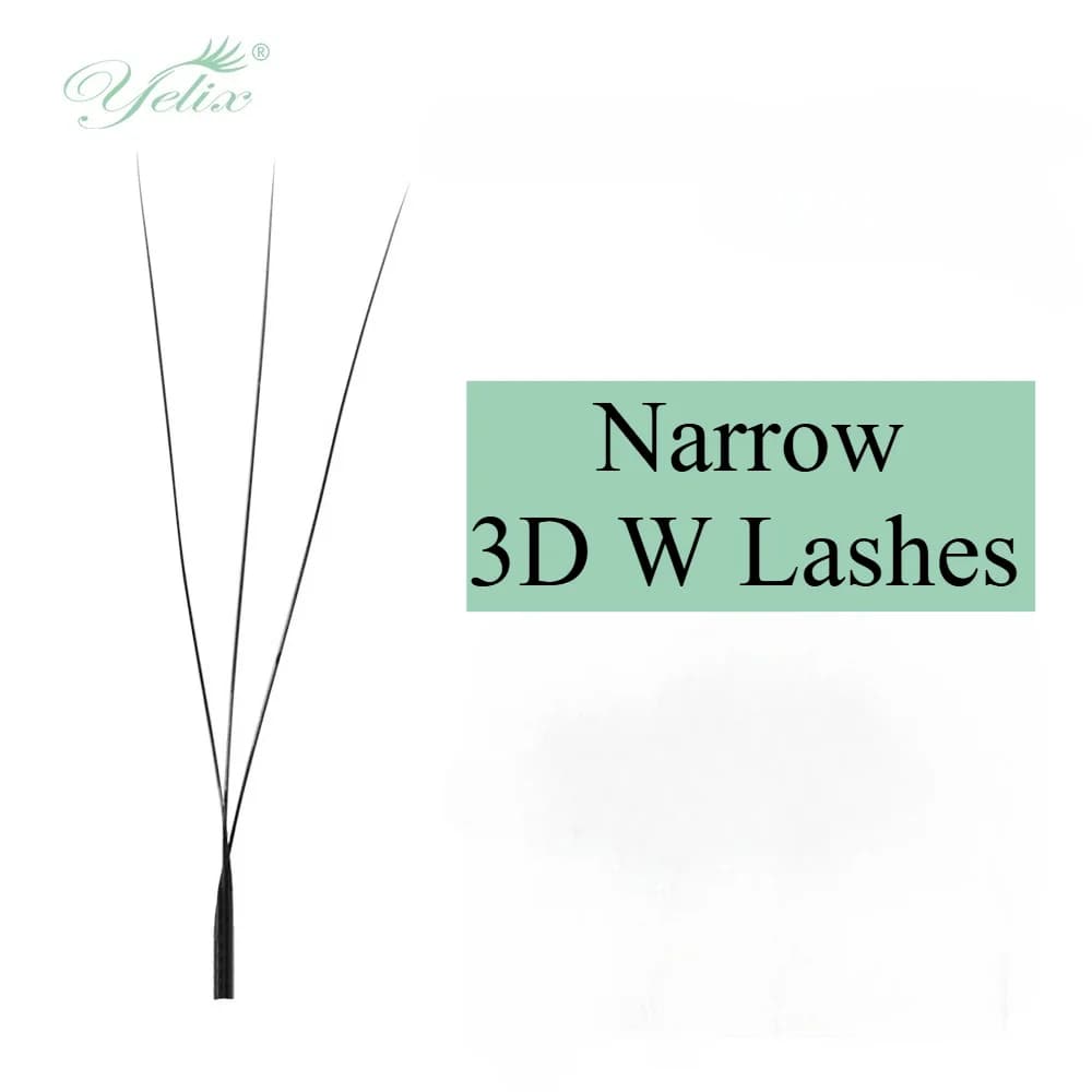 رموش جاهزة على شكل مروحة ضيقة W ثلاثية ورباعية وخماسية الأبعاد (3D/4D/5D)
